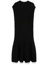 Alaïa Wool Dropped-waist Mini Dress In Black