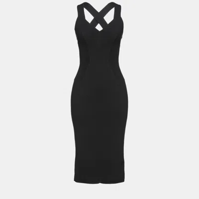 Pre-owned Alaïa Wool Midi Dresses 38 In Black