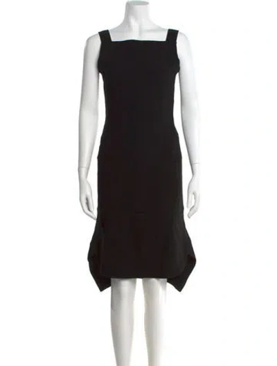 Pre-owned Alaïa Wool Midi Length Dress In Black