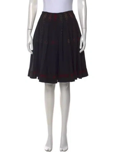 Pre-owned Alaïa Wool Midi Length Skirt In Black