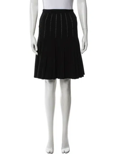 Pre-owned Alaïa Wool Midi Length Skirt In Black