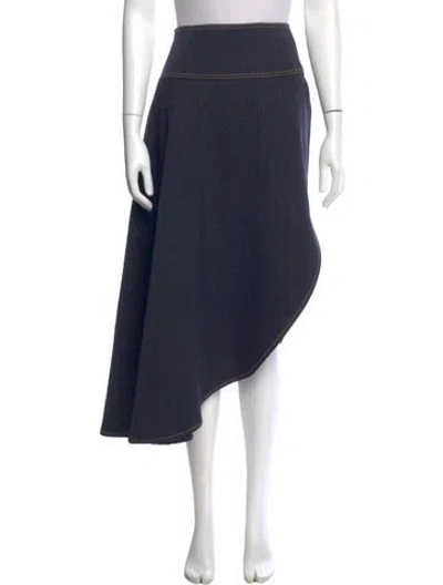 Pre-owned Alaïa Wool Midi Length Skirt In Blue