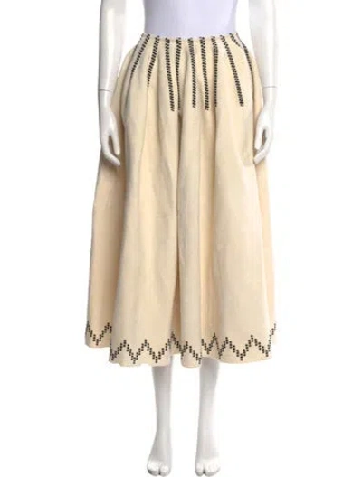 Pre-owned Alaïa Wool Midi Length Skirt In Neutral