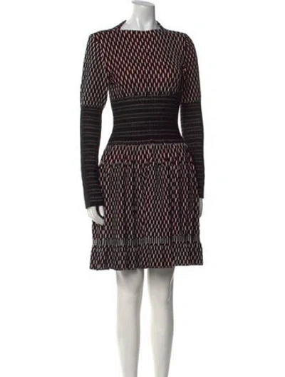 Pre-owned Alaïa Wool Mini Dress In Black