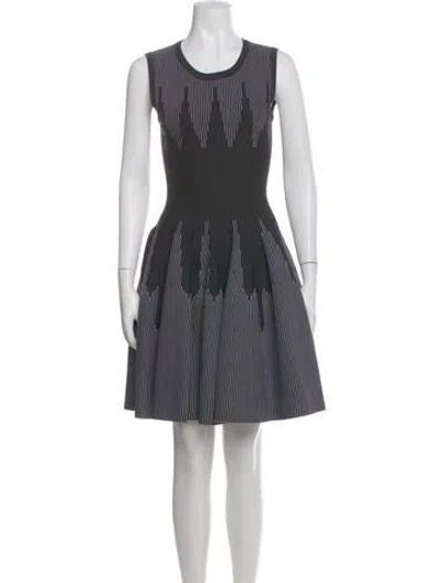 Pre-owned Alaïa Wool Mini Dress In Black