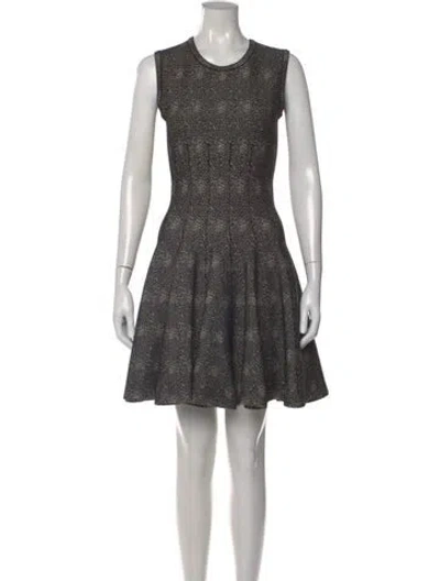 Pre-owned Alaïa Wool Mini Dress In Black