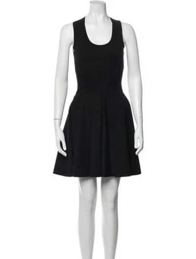 Pre-owned Alaïa Wool Mini Dress In Blue