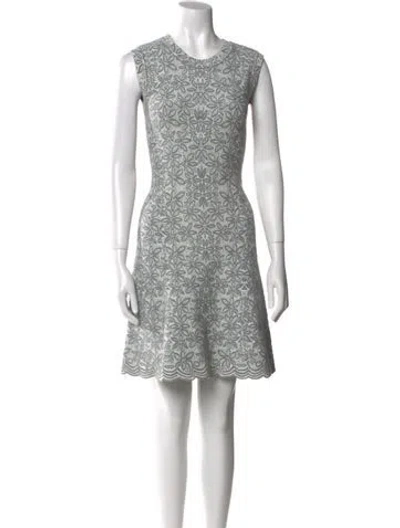 Pre-owned Alaïa Wool Mini Dress In Gray