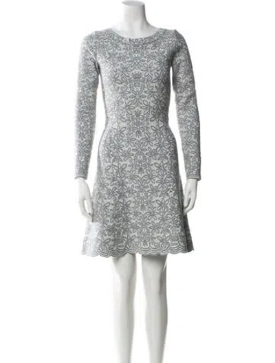 Pre-owned Alaïa Wool Mini Dress In Gray