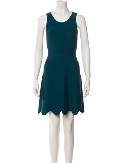 Pre-owned Alaïa Wool Mini Dress In Green