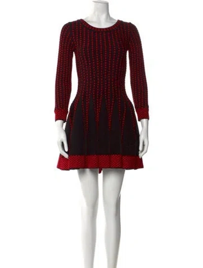 Pre-owned Alaïa Wool Mini Dress In Multi