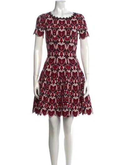 Pre-owned Alaïa Wool Mini Dress In Multi