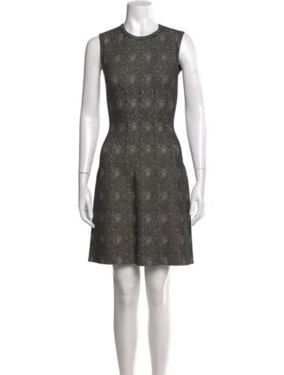Pre-owned Alaïa Wool Mini Dress In Neutral