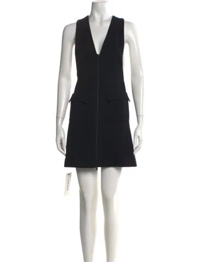 Pre-owned Alaïa Wool Mini Dress W/ Tags In Black