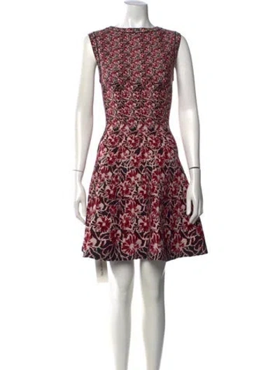 Pre-owned Alaïa Wool Mini Dress W/ Tags In Red