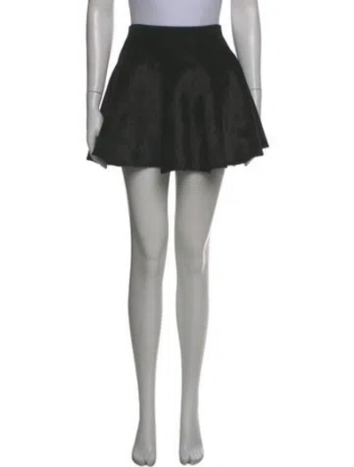 Pre-owned Alaïa Wool Mini Skirt In Black