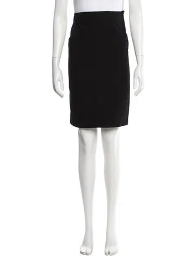 Pre-owned Alaïa Wool Mini Skirt In Black