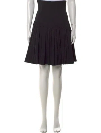 Pre-owned Alaïa Wool Mini Skirt In Black