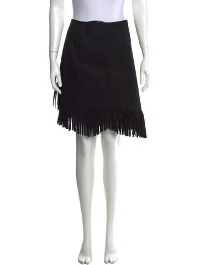 Pre-owned Alaïa Wool Mini Skirt In Black