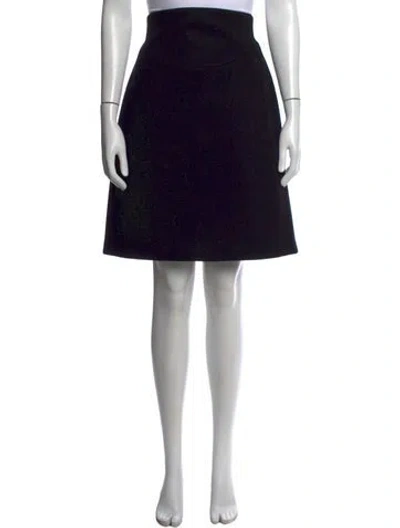Pre-owned Alaïa Wool Mini Skirt In Black