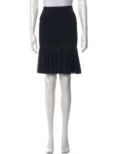 Pre-owned Alaïa Wool Mini Skirt In Black