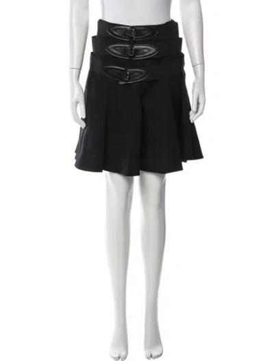 Pre-owned Alaïa Wool Mini Skirt In Black