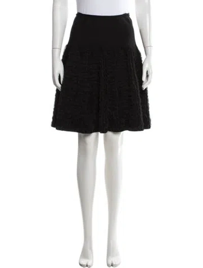 Pre-owned Alaïa Wool Mini Skirt In Black