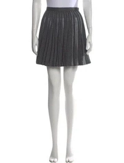 Pre-owned Alaïa Wool Mini Skirt In Gray