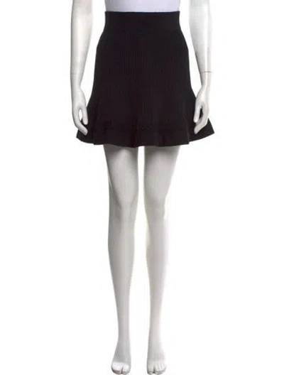 Pre-owned Alaïa Wool Mini Skirt In Grey