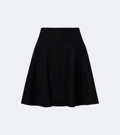Alaïa Wool Miniskirt In Black