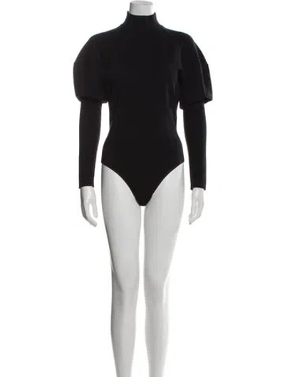 Pre-owned Alaïa Wool Mock Neck Sweater In Black