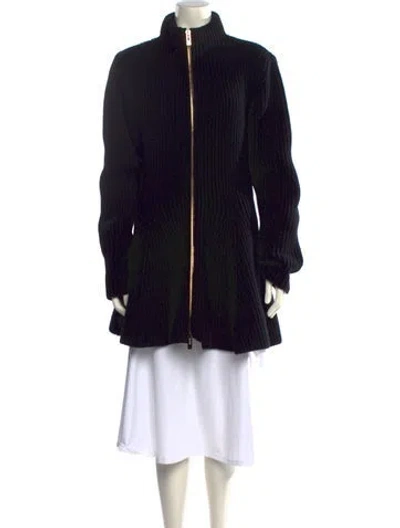 Pre-owned Alaïa Wool Mock Neck Sweater In Black