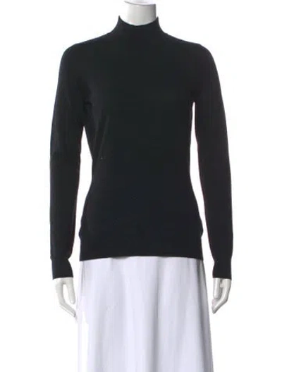 Pre-owned Alaïa Wool Mock Neck Sweater In Black