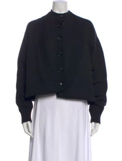 Pre-owned Alaïa Wool Mock Neck Sweater In Black