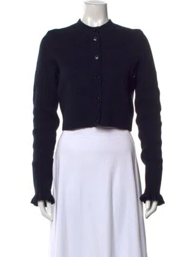 Pre-owned Alaïa Wool Open Front Sweater W/ Tags In Black