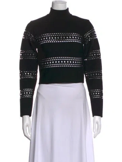 Pre-owned Alaïa Wool Patterned Sweater In Black