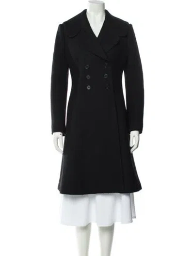 Pre-owned Alaïa Wool Peacoat In Black