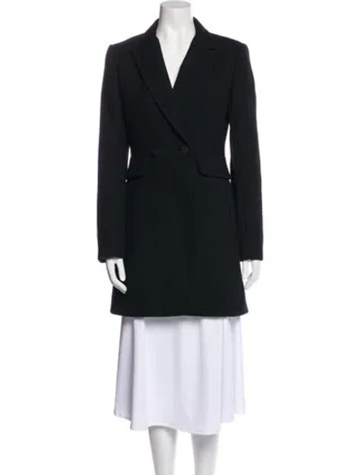 Pre-owned Alaïa Wool Peacoat In Black