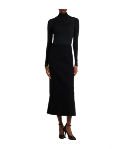 Alaïa Wool Pencil Skirt In Black