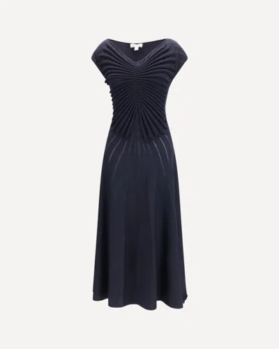 Alaïa Wool Shaping Dress In Blue