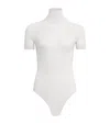 Alaïa Wool Short-sleeve Bodysuit In White
