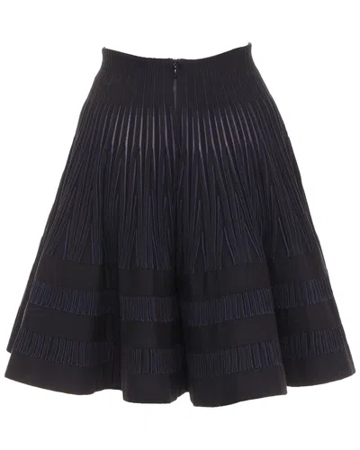 Pre-owned Alaïa Wool Silk Blend Flared Knitted Skirt