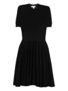 Alaïa Wool Skater Dress In Black