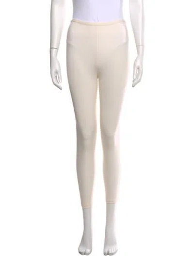 Pre-owned Alaïa Wool Skinny Leg Pants In White
