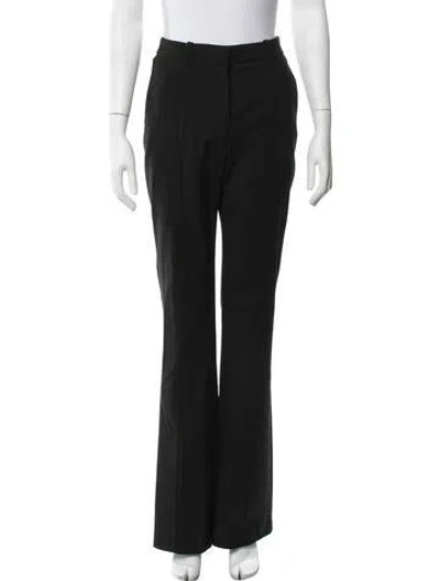 Pre-owned Alaïa Wool Straight Leg Pants In Black