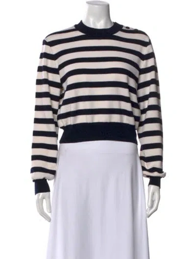 Pre-owned Alaïa Wool Striped Sweater In Black