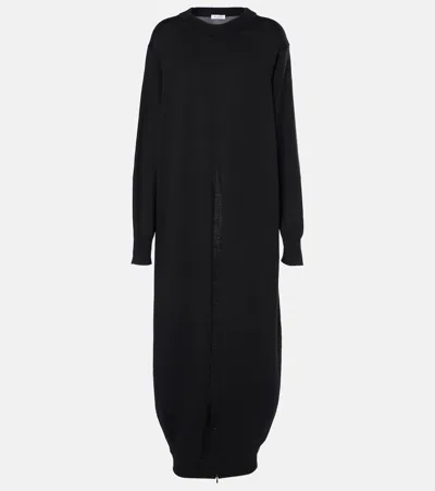 Alaïa 羊毛毛衣式连衣裙 In Schwarz