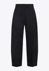 Alaïa Black Technical Taffeta Tailored Pants In Black