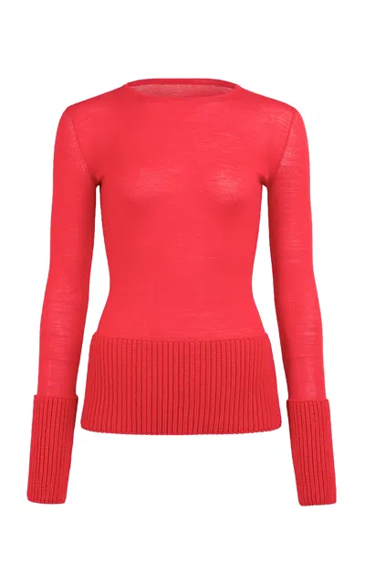 Alaïa Wool Top In Red