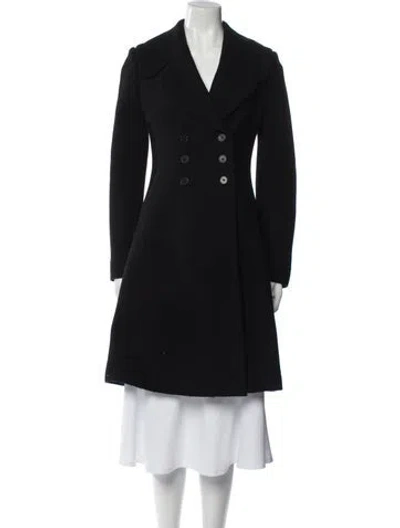 Pre-owned Alaïa Wool Trench Coat In Black